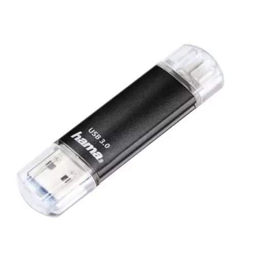 Hama Laeta Twin USB Flash Drive USB 3.0 128 GB 40 MB/s black