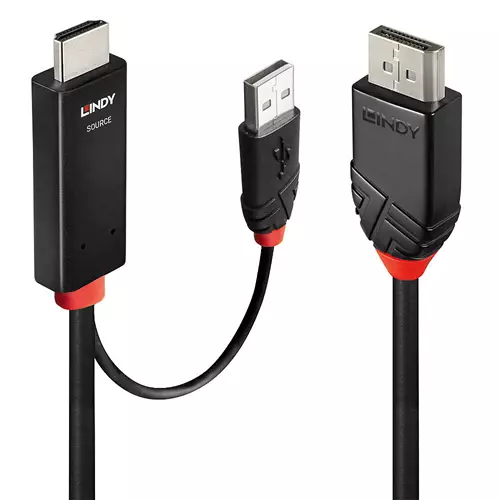 Photos - Cable (video, audio, USB) Lindy 3m HDMI to DisplayPort Cable 41500