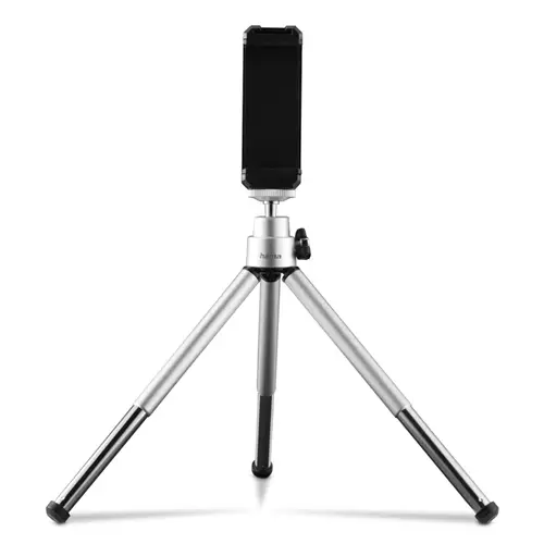 Hama Fancy 2in1 Mini Tripod for Mobile Phone & Camera () Travel Tripod 16cm silver