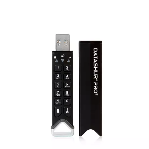 iStorage datAshur PRO2 512 GB | Secure Flash Drive | FIPS 140-2 Level 3 Certified | AES-XTS 256-bit hardware encryption | Password protected | Dust/Water-Resistant |
