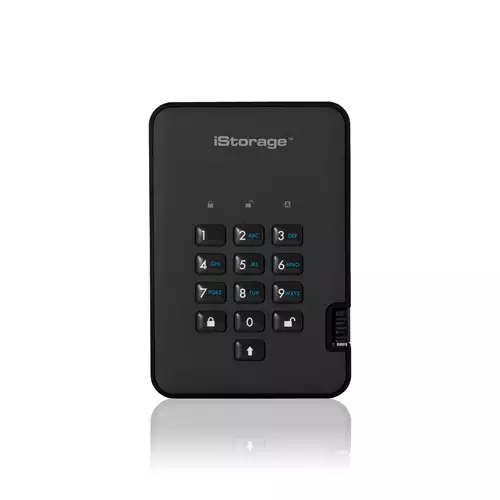 iStorage diskAshur HDD 2TB Black | Secure Portable Hard Drive |AES-XTS 256-bit Hardware Encryption | PIN protected | OS & Platform Independent | TAA Compliant|Brute force hack defence | Dust/Water Resistant 2 TB 3.2 Gen 1 (3.1 Gen 1) 5400 RPM Bl