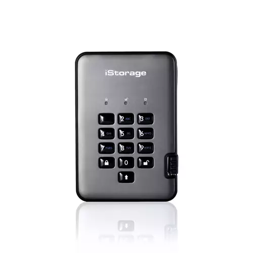 iStorage diskAshur PRO HDD 1TB | Secure Portable Hard Drive |FIPS 140-2 Level 2 NCSC CPA NLNCSA BSPA & NATO Restricted | AES-XTS 256-bit Hardware Encryption | PIN protected | OS & Platform Independent |GDPR TAA Compliant|Brute force hack defence