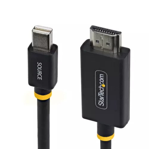 StarTech.com 2m (6ft) Mini DisplayPort to HDMI Adapter Cable 4K 60Hz with HBR3/HDCP 2.3/DPCP MDP to HDMI 2.0 Active Video Converter Mini DisplayPort Desktop to HDMI Monitor