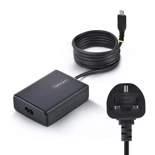 StarTech.com 100W USB-C Laptop Charger with 1.5m Tethered USB-C Cable Power Adapter Brick for Dell XPS HP ProBook MacBook Pro Microsoft Surface Pro