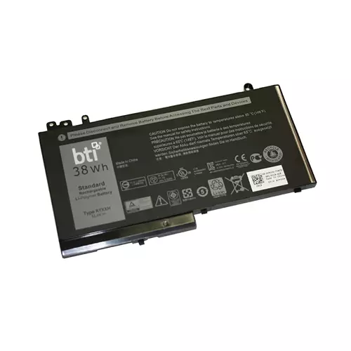BTI Replacement Battery for Latitude E5250 E5240 E5550 11 (3150) 11 (3160) replacing OEM part numbers RYXXH 0RYXXH YD8XC 451-BBJR 451-BBLH // 11.1V 3420mAh 38Whr