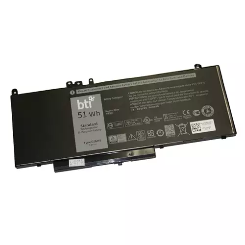 BTI Replacement Battery for Latitude E5450 E5550 replacing OEM part numbers G5M10 0G5M10 8V5GX VMKXM PF59Y 451-BBLK 451-BBLN // 7.4V 6460mAh 51Whr