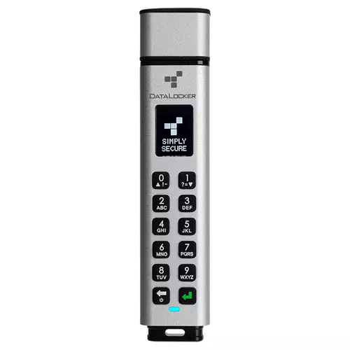 DataLocker Sentry K350 512 GB Encrypted USB Drive FIPS 140-3 L3 AES 256-bit MIL-STD-810G Display with Keypad USB A Connector compatible with 3.2 Gen 1 & USB 2.0