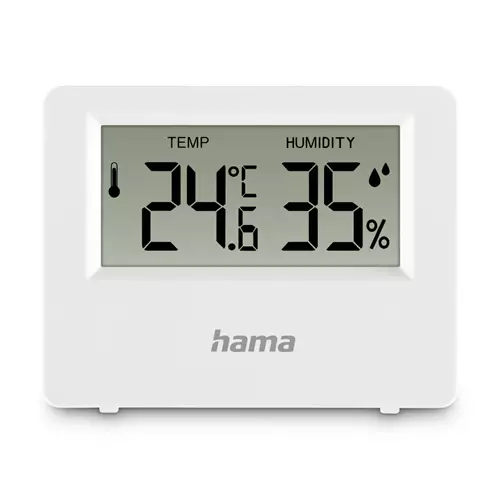 Hama Ebro Thermometer and Hygrometer Digital For Indoors or Outdoors white