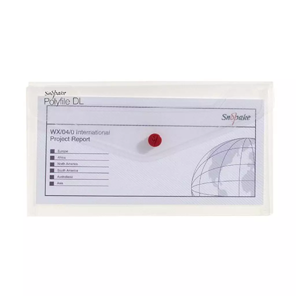 5 x Snopake Dokumententasche Foolscap 35,5x24cm farblos