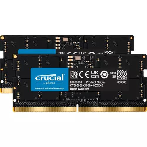 Crucial Memory Module Crucial CT2K16G56C46S5 memory module 32 GB 2 x 16 GB DDR5 262pin