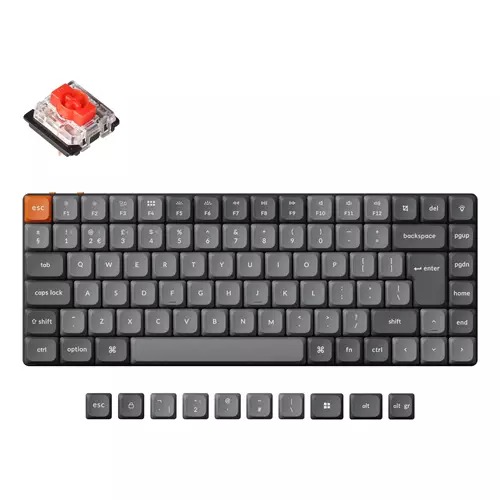 Keychron K3 Max keyboard Universal USB + RF Wireless + Bluetooth QWERTY UK English Grey
