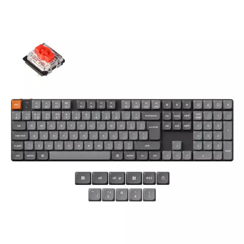 Keychron K5 Max keyboard Universal USB + RF Wireless + Bluetooth QWERTY UK English Black Grey