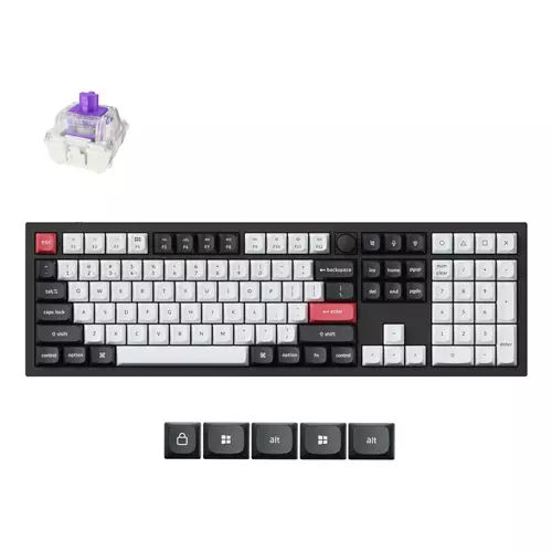 Keychron Q6 HE keyboard Universal USB + RF Wireless + Bluetooth QWERTY UK English Black