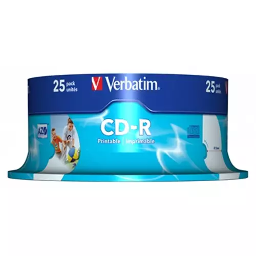 Verbatim CD-R AZO Wide Inkjet Printable 700 MB 52x 25 pc(s)