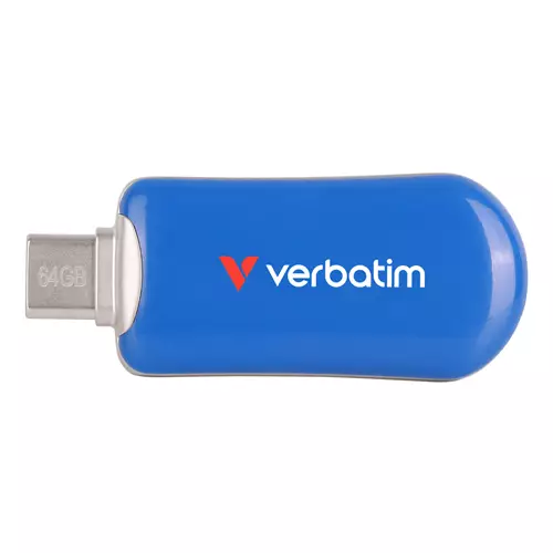 Verbatim Plectra USB-C Flash Drive Blue 64GB