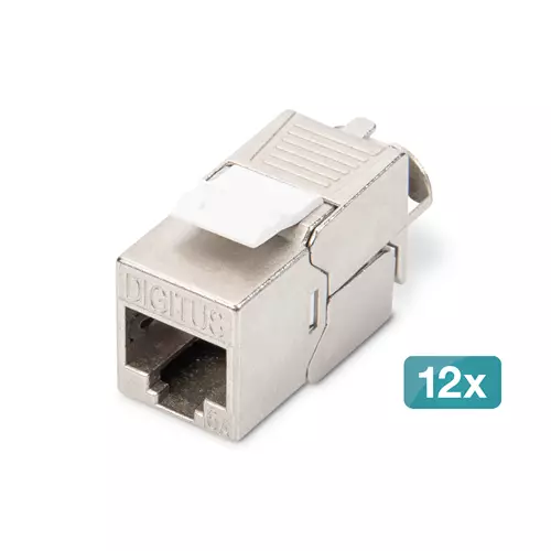 Digitus CAT 6A Keystone module shielded tool-free mounting connection - 12 pcs.