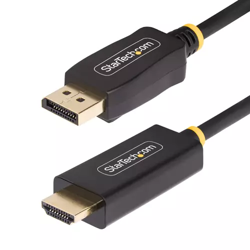 StarTech.com 1m DisplayPort to HDMI Adapter Cable 4K 60Hz with HDR DP to HDMI 2.0b Active Video Converter DisplayPort Desktop to HDMI Monitor