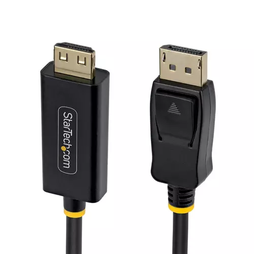 StarTech.com 3m DisplayPort to HDMI Adapter Cable with Gripping Connectors 4K 60Hz HDR Uni-Directional DP to HDMI Video Converter DP Desktop to HDMI Monitor