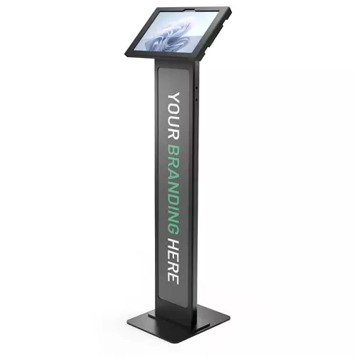 Compulocks Surface Pro 9-12 13" Apex Enclosure Brandable Floor Stand Black