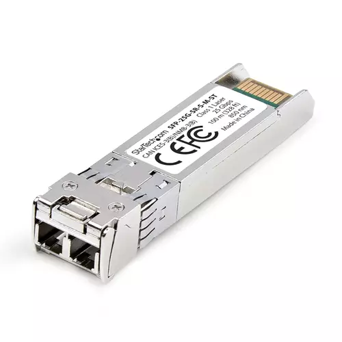 StarTech.com MSA-Compliant SFP-25G-SR-S SFP28 Module 25Gbps Multimode Fiber (MMF) 100m (328ft) LC Connector 850nm 25 Gigabit Optical Transceiver w/ DDM/DOM