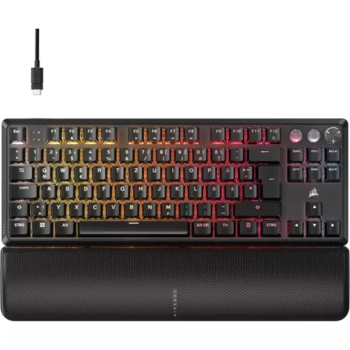 Corsair K70 PRO TKL Wired USB Magnetic-mechanical key switch QWERTZ RGB LED Black