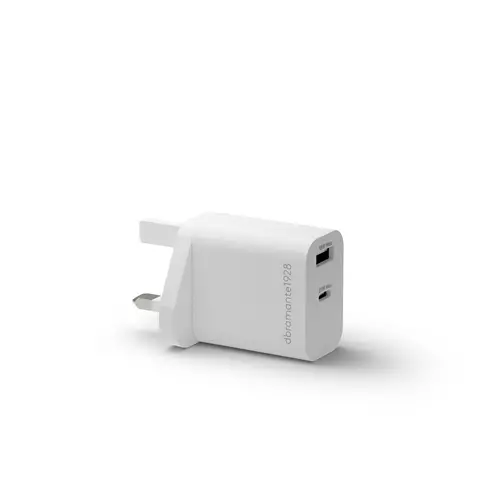 dbramante1928 re-charge - UK Wall Charger USBC25W+USBA18W - W