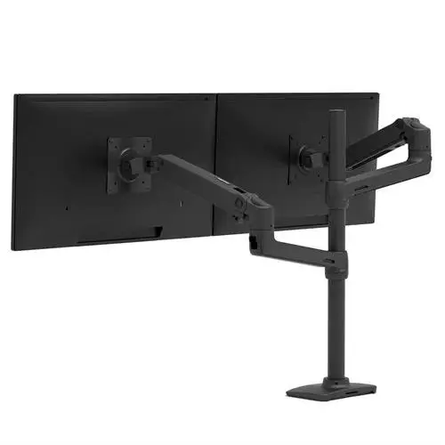 Ergotron LX Series LX Dual Stacking Arm Tall Pole Matte Black Clamp 20 kg 101.6 cm (40") 100 x 100 mm Height adjustment Black