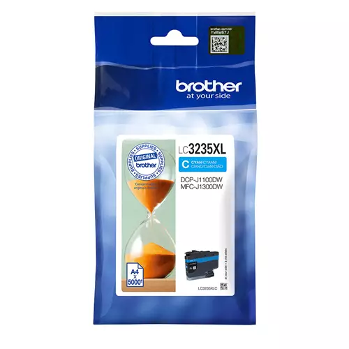 Brother LC3235XLC. Cartridge capacity: High (XL) Yield Supply type: Single pack Colour ink page yield: 5000 pages Printing colours: Cyan Quantity per pack: 1 pc(s)