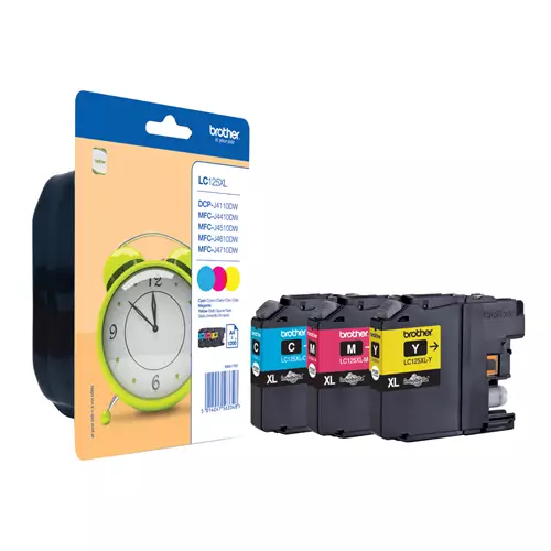 Brother LC125XLRBWBP ink cartridge 3 pc(s) Original High (XL) Yield Cyan Magenta Yellow