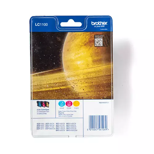 Brother LC1100RBWBP ink cartridge 3 pc(s) Original Cyan Magenta Yellow