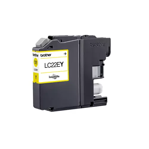 Brother LC22EY. Colour ink type: Pigment-based ink Supply type: Single pack Colour ink page yield: 1200 pages Printing colours: Yellow Quantity per pack: 1 pc(s)