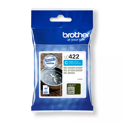 Brother LC422C ink cartridge 1 pc(s) Original Cyan