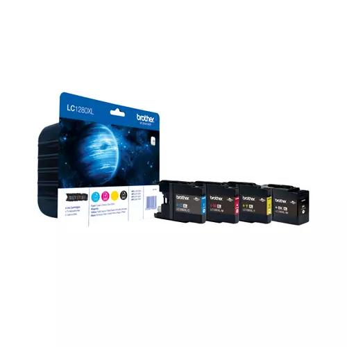 Brother High Yield Ink Cartridge Pack: Cyan / Magenta / Yellow / Black High (XL) Yield Black Cyan Magenta Yellow 4 pc(s) 2400 pages 1200 pages Multi pack