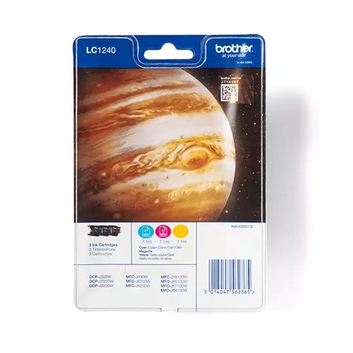 Brother Ink Cartridge Pack: Cyan / Magenta / Yellow. Colour ink type: Pigment-based ink Cartridge capacity: Standard Yield Supply type: Multi pack Colour ink page yield: 600 pages Printing colours: Cyan Magenta Yellow