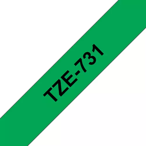 Brother Laminated tape 12mm Black on green TZe Green Thermal transfer Philippines 5 year(s)