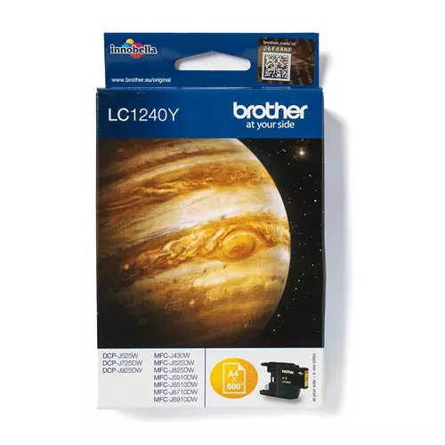 Brother LC-1240Y. Colour ink type: Pigment-based ink Printing colours: Yellow Quantity per pack: 1 pc(s)