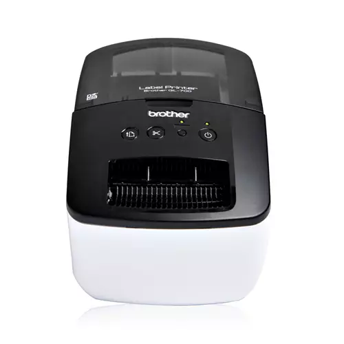 Brother QL-700. Print technology: Direct thermal Maximum resolution: 300 x 300 DPI Print speed: 150 mm/sec. USB port. Tape type: DK. Product colour: Black White