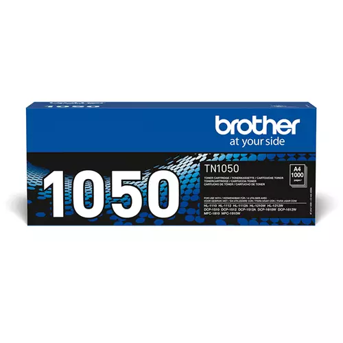 Brother TN-1050. Black toner page yield: 1000 pages Printing colours: Black Quantity per pack: 1 pc(s)