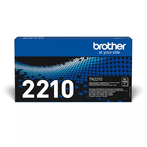 Brother TN-2210. Black toner page yield: 1200 pages Printing colours: Black Quantity per pack: 1 pc(s)