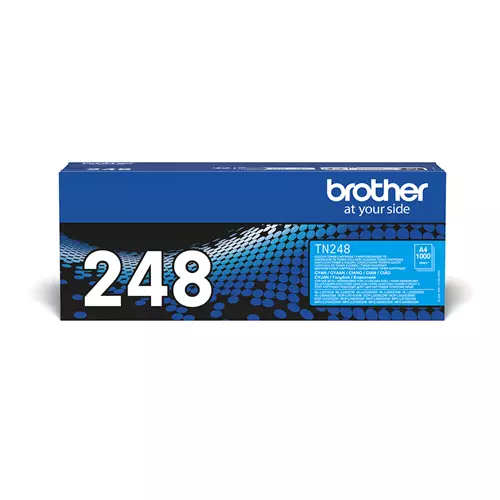 Brother TN-248C. Colour toner page yield: 1000 pages Printing colours: Cyan Quantity per pack: 1 pc(s)