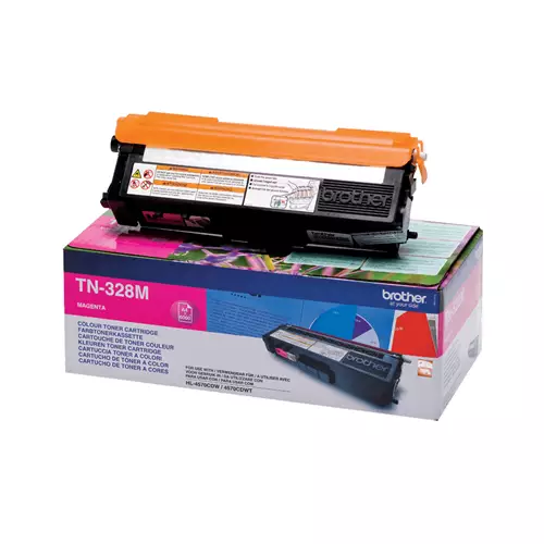 Brother TN-328M. Colour toner page yield: 6000 pages Printing colours: magenta Quantity per pack: 1 pc(s)