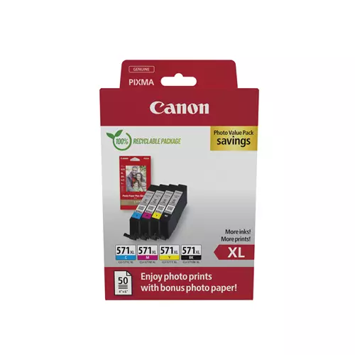 Canon 0332C006 ink cartridge 4 pc(s) Original High (XL) Yield Black Cyan Magenta Yellow