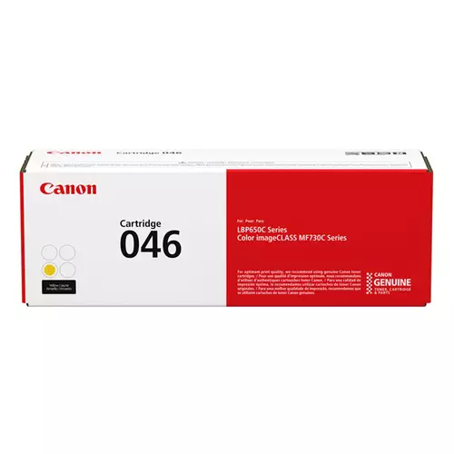 Canon 046. Colour toner page yield: 2300 pages Printing colours: Yellow Quantity per pack: 1 pc(s)