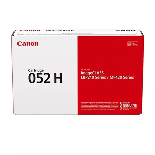Canon 052 H. Black toner page yield: 9200 pages Printing colours: Black