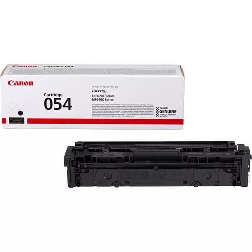 Canon 054 Toner Cartridge Black. Black toner page yield: 1500 pages Printing colours: Black Quantity per pack: 1 pc(s)