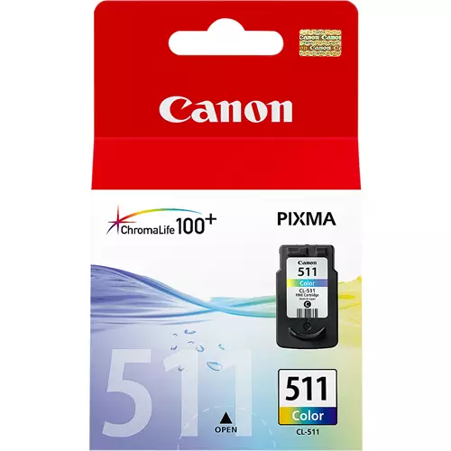 Canon CL-511 C/M/Y Colour Ink Cartridge. Colour ink type: Pigment-based ink Colour ink page yield: 244 pages Printing colours: Cyan Magenta Yellow Quantity per pack: 1 pc(s)