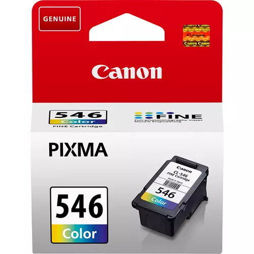 Canon CL-546 C/M/Y Colour Ink Cartridge. Colour ink type: Pigment-based ink Cartridge capacity: Standard Yield Supply type: Single pack Colour ink page yield: 180 pages Printing colours: Cyan Magenta Yellow Quantity per pack: 1 pc(s)