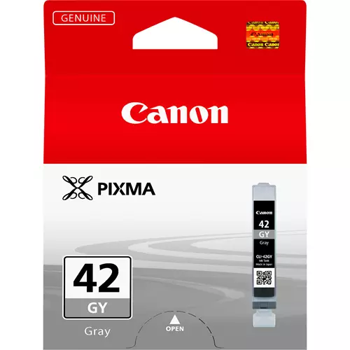 Canon CLI-42GY Grey Ink Cartridge. Colour ink type: Pigment-based ink Cartridge capacity: Standard Yield Colour ink page yield: 492 pages Printing colours: Grey Quantity per pack: 1 pc(s)