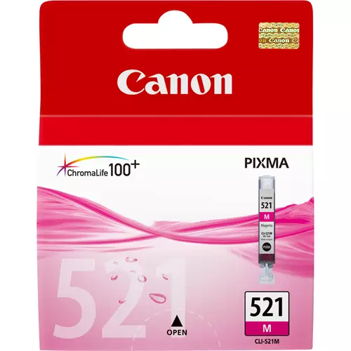 Canon CLI-521M Magenta Ink Cartridge. Colour ink type: Pigment-based ink Printing colours: Magenta Quantity per pack: 1 pc(s)
