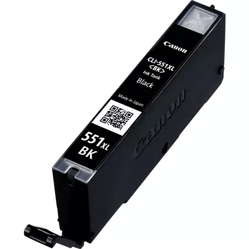 Canon CLI-551XL High Yield Black Ink Cartridge. Colour ink type: Dye-based ink Cartridge capacity: High (XL) Yield Printing colours: Photo black Quantity per pack: 1 pc(s) Black ink page yield: 1125 pages